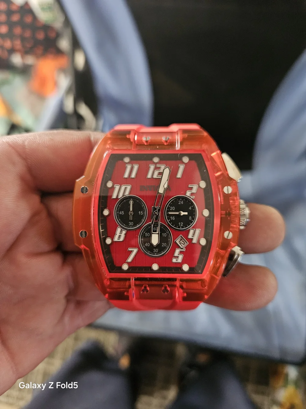 Invicta S1 Rally Red Transparent Chronograph Sports Watch 48mm